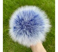 SUKORI 2 Pezzi Pompon in Pelliccia di Volpe Naturale Pompon in Pelliccia per Berretti Cappello Pompon in Pelliccia Fai da Te per Berretti Borse Accessori Sciarpa