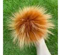 SUKORI 2 Pezzi Pompon in Pelliccia di Volpe Naturale Pompon in Pelliccia per Berretti Cappello Pompon in Pelliccia Fai da Te per Berretti Borse Accessori Sciarpa