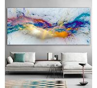 SUKPDJO Nordic - Tela astratta da parete, per soggiorno, moderno, alba dorata, astratta, in marmo, di lusso, senza cornice (60 x 120 cm, no frame, B)