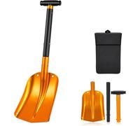 Sukudon Pala da Neve Rimovibile 4 in 1 - Pieghevole in Alluminio Con Borsa, Facile da Trasportare - Per Auto, Campeggio, Vialetto, Giardino