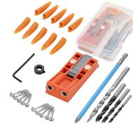 Sukudon Pocket Hole - Set di attrezzi per foratura, guida ad angolo, foro tascabile, strumento per trapanare fori tascabili e fori inclinati