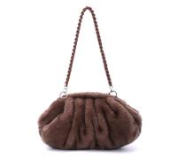 SUKUTU Gnocchi Pochette da Donna in Pelliccia Sintetica a pieghe nuvole Borsa Vintage Fuzzy peluche Pochette purse Fluffy Borsa a tracolla