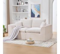 SUKY Moderno divano in tessuto minimalista a due posti, morbido e confortevole, completo di cuscino, divano per il tempo libero in stile nordico, soggiorno, camera da letto, 204 x 102,5 x 84 cm