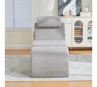 SUKY Poltrona moderna per il tempo libero, ergonomica, in schiuma a compressione altamente elastica, cuscino rimovibile, tasca laterale, per sedersi comodamente nella vita di tutti i giorni, grigio
