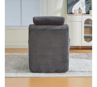 SUKY Poltrona moderna per il tempo libero, ergonomica, in schiuma a compressione altamente elastica, cuscino rimovibile, tasca laterale, per sedersi comodamente nella vita di tutti i giorni, grigio