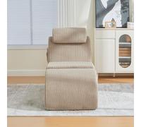 SUKY Poltrona moderna per il tempo libero, ergonomica, in schiuma a compressione altamente elastica, cuscino rimovibile, tasca laterale, per sedersi comodamente nella vita di tutti i giorni, kaki