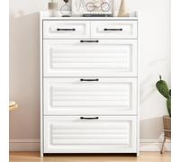 SUKY Scarpiera B80 x 23,5 x 131 cm, composta da tre grandi alette e due cassetti, scarpiera in legno, adatto per ingressi e soggiorno