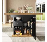 SUKY Tavolo da pranzo telescopico, 110 - 140 x 80 cm, tavolo da cucina pieghevole per 4 - 6 persone, tavolo da pranzo allungabile, tavolo da pranzo con snack e scaffale per vino, tavolo da cucina