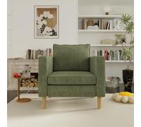 SUKY Una sedia per il tempo libero con custodia e comodo cuscino, ideale per interni in stile nordico e angoli lettura, 71 x 68 x 82 cm (verde oliva)