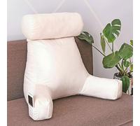 sul dorso, Cuscino da lettura terapeutico extra large/Cuscino di supporto lombare con cuscino for il riposo della schiena in memory foam triturato | Cuscino lounge for schienale for adulti(Jazz White)