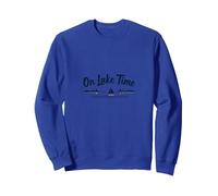 sul Lago Time: Avventura panoramica in Barca a Vela Felpa, Unisex per Adulti, Blu Reale, L