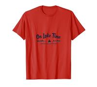 sul Lago Time: Avventura panoramica in Barca a Vela Maglietta, Uomo, Rosso, XL