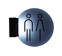 Sul muro sono appesi i cartelli che illuminano i b Cartello da parete da 10 pollici for bagno, for donna e uomo, con illuminazione bifacciale, decorazione da parete, for WC, for negozi, bar, club(A)