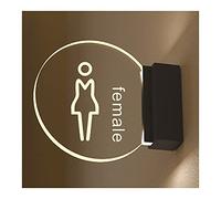 Sul muro sono appesi i cartelli che illuminano i b Cartello LED da parete, decorazione for il bagno for donne, uomini, donne(A)