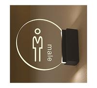 Sul muro sono appesi i cartelli che illuminano i b Cartello LED da parete, decorazione for il bagno for donne, uomini, donne(B)
