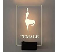 Sul muro sono appesi i cartelli che illuminano i b Cartello luminoso da bagno for uomo e donna montato a parete, ideale for ufficio, negozio o casa, porta o parete