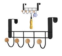 Sul portapannolini della porta - nessun gancio per cappotto di perforazione per una facile installazione | Asciugamano e supporto per manico resistenti alla ruggine, organizzatore di ganci per porta