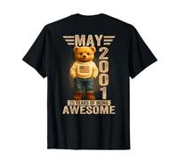 (sul Retro) 25 Anni Maggio 2001 Teddy Bear 25th Birthday Maglietta
