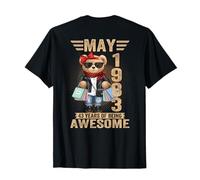 (sul Retro) 43 Anno Maggio 1983 Orsetto 43° Compleanno Donne Maglietta