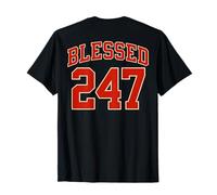 (sul Retro) Blessed 24/7 Christian Faith Based Sports Jersey Maglietta