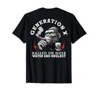 (sul Retro) Gen X sollevato sull'acqua del Tubo e trascurare Divertente Scimmia Maglietta