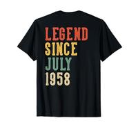(sul Retro) Leggenda 68 luglio Compleanno 1958 Donne 68 Anni Maglietta