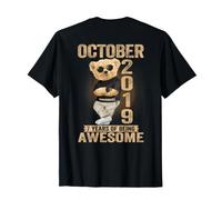 (sul Retro) Ottobre 2019 7° Compleanno 7 Anni Orsacchiotto Maglietta