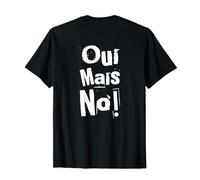 sul Retro Sì ma No Francese Che Dice Francia in Lingua Francese Maglietta