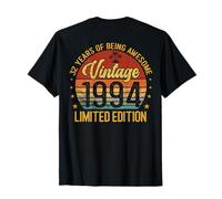 (sul Retro) Vintage 32 Compleanno Decorazioni Uomo 32 Anni 1994 32 Maglietta