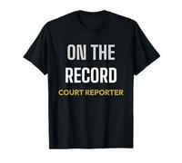 sul Tribunale dei registri Reporter Stenografo Legale Maglietta