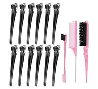Sularpek 12 Pezzi Fermagli Capelli Donna, Mollette Capelli Donna, Pinze per Capelli a Becco D'anatra Senza Pieghe con Banda