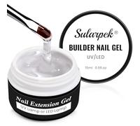 Sularpek Gel Construction Ongle UV, 15 ML Ongle Gel, Gel de Construction Sans HEMA ni TPO, Builder Gel pour Renforcement, Extension et Nail Art Manucure DIY(Clear)