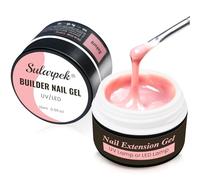 Sularpek Gel Construction Ongle UV, 2 * 15 ML Ongle Gel, Gel de Construction Sans HEMA ni TPO, Builder Gel pour Renforcement, Extension et Nail Art Manucure DIY(Sakura)