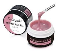 Sularpek Gel di costruzione UV per unghie, 2 x 15 ml, senza HEMA o TPO - Builder per rinforzo, estensione e nail art manicure fai da te