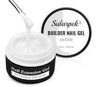 Sularpek Gel Ricostruzione Unghie, 2 * 15 ML Gel Passione Unghie per Unghie Alta Densità per Ricostruzione Unghie, Allunga e Ripara(Milky White)