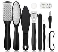 Sularpek Kit Pedicure, 10 in 1 Raspa Piedi Professionale, Lima per Piedi, Lime in Acciaio Inossidabile Kit di Strumenti che Rimuove la Pelle Dura e Morta per La Cura dei Piedi a Casa