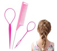 Sularpek Laccio Fermacapelli, 3 Pezzi Accessori per Acconciature, Strumento per Treccia per La Coda, Francese Twister per Acconciature Coda di Cavallo per Donne e Ragazze