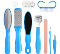 Sularpek Lima Raspa Piedi a Doppia Superficie Abrasiva Kit, Mini Kit Pedicure 10 in 1 Raspa Piedi Professionale, La Pelle Morta Kit per La Cura dei Piedi per Donne Uomini Salone o Casa