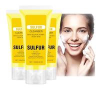Sulfur Clean Gel, Sulphur Wash per Viso e Corpo, Detergente Face Esfoliante Assorbe Il Sebo In Eccesso, Detergente Viso Quotidiano Delicato per Pori Profondi(3 box)