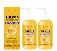 Sulfur Refreshing Gel doccia contro l'odore corporeo e l'acne - Formula antibatterica zolfo con pulizia profonda per pelli sensibili, pH neutro e vegano, senza parabeni (2)