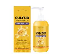 Sulfur Refreshing Gel doccia contro l'odore corporeo e l'acne - Formula antibatterica zolfo con pulizia profonda per pelli sensibili, pH neutro e vegano, senza parabeni (1)