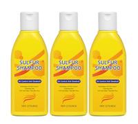 Sulfur Shampoo contro forfora, prurito e cuoio capelluto grasso, formula antiforfora con Ph-Neutral, Vegano e Ecologico per tutti i tipi di capelli per pelli sensibili (3PC)