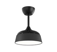 Sulion - Ventilatore da soffitto con luce e pale retrattili Wizz Stilo - Motore DC silenzioso, luce regolabile 3000 K - 5500 K, funzione estate/inverno, telecomando - Ø 55 cm