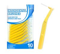 SULIUDAJI 10 Pezzi Scovolini Dentali Interdentali,Spazzolini Dentali tra Denti e gengive,Piccoli Spazzolini Interdentali a Forma di L,Universali,ad Angolo,Strumenti per la Pulizia dei Denti 0,7mm