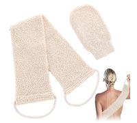 SULIUDAJI 2PCS spazzola schiena doccia Guanto esfoliante Fibra di bambù spazzola per lavare la schiena per massaggi da bagno maschili e femminili