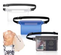 SULIUDAJI 3 Pezzi Borsa Impermeabile Mare, Marsupio Impermeabile Con Cintura Regolabile,Custodia Impermeabile Smartphone, Per Nuoto,Snorkeling, Kayak, Spiaggia, Tieni Il Telefono Fuori Dall'Acqua