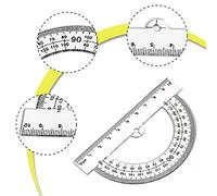 SULIUDAJI 3 pezzi Goniometro Plastica, Goniometro 180 Gradi Protractor Plastic Protractor Protractor 180 Goniometro Geometrico