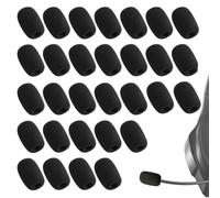 SULIUDAJI 30 Pezzi Mini Microphone Windshield, Black Pop Protector Headphones Microphone Foam, Microphone Windshield Windscreen Replacement Foam For Small Microphone Lavalier