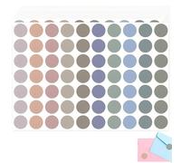 SULIUDAJI Colourful Stickers 1050 Pieces 19 Mm Coloured Stickers Round Stickers Colorful Round Stickers For Home Office Supplies, Bollini Adesivi Colorati 10 Colours