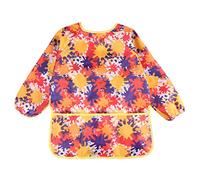 SULIUDAJI Grembiule da Pittura Bambini Impermeabile Scuola con Maniche Lunghe e 3 Tasche per Bambini 5-7 Anni (Taglia M)